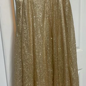 Champagne color, my light messed with the color! Very beautiful dress!